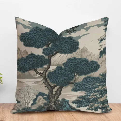 Miniatura 17 de ArogGeld Funda de cojín para sofá de granja con diseño de pájaro chinoiserie amarillo y gris, peonía, pavo real, decoración del hogar, funda