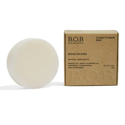 B.O.B BARS OVER BOTTLES Barra de acondicionador hidratante equilibrada (6.7 onzas) | Acondicionador sólido para cabello graso y equilibrado |