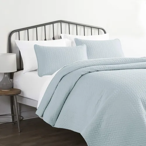 Miniatura 9 de Linen Market Juego de ropa de cama de 3 piezas color marfil tamaño Queen – Una colcha ligera y edredones lavables a máquina – Incluye colcha