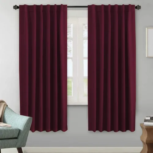 Miniatura 88 de H.VERSAILTEX Cortinas opacas con aislamiento térmico, paneles de tratamiento de ventana, cortinas opacas para oscurecer la habitación, cortinas Gris