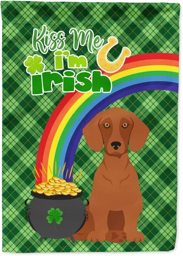 Miniatura 123 de Caroline's Treasures WDK4731GF - Bandera decorativa para jardín del día de San Patricio, color negro y tostado, Airedale Terrier, para jardín