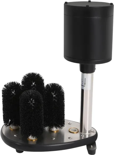 Miniatura 7 de Lavadora de vidrio eléctrica, enjuague de vidrio comercial de 5 cepillos para vidrio de fregadero, máquina de limpieza de copas de vino de 360