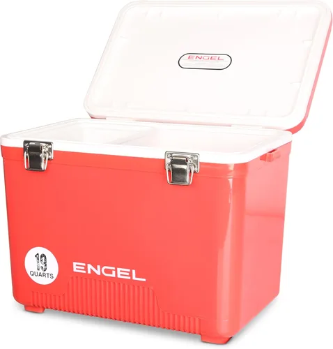 Miniatura 14 de Engel Hielera Drybox de 19 cuartos de galón, a prueba de fugas, hermética, y lonchera pequeña de carcasa dura para hombres y mujeres Negro