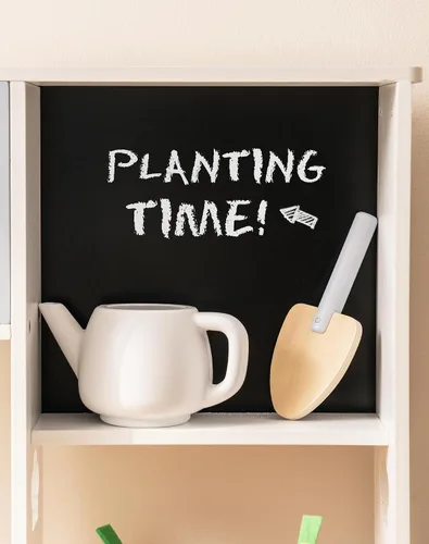Miniatura 2 de ROBUD Cocina de juguete para niños – Cocina de juguete de madera con caja de plantación, juego de cocina Montessori con máquina de hielo y horno