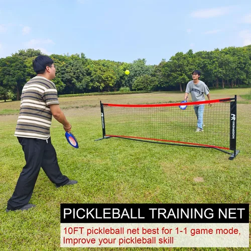 Miniatura 4 de Hoverphenix 10FT Mini Pickleball Net, 4FT Adjustable Height Dink Training Rebounder Net with Paddles Set of 2, Pickleballs and Carry Bag for Outdoor