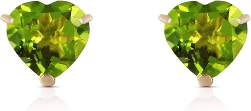Miniatura 3 de Galaxy Gold GG Pendientes de oro amarillo de 14 quilates con forma de corazón natural