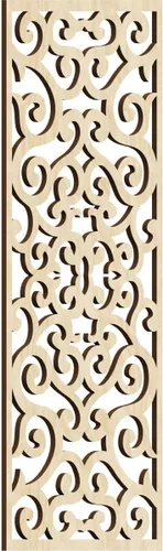 Miniatura 72 de Eveline - Paneles decorativos de pared de madera con calado, 13 3/8 pulgadas de ancho x 34 3/8 pulgadas de alto x 3/8 de alto, roble rojo rojo