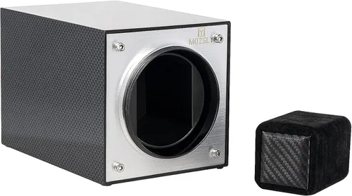 Miniatura 7 de MOZSLY - Bobinadora de un solo reloj para relojes automáticos adaptador de CA alimentado por batería 12 modos de rotación caja de bobinado con motor