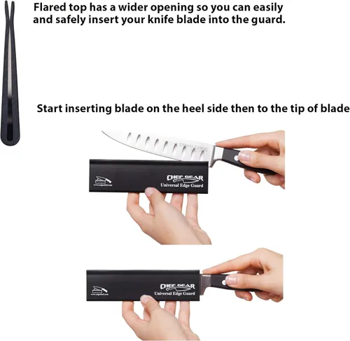 Miniatura 3 de Ergo Chef Protector Universal de Borde de Hoja de Cuchillo de 10.5 Pulgadas x 1.5 Pulgadas para Cuchillos de hasta 10" de Hoja, Plástico ABS Negro