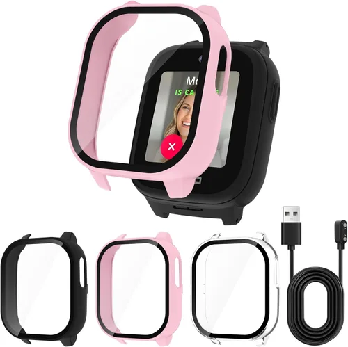 Miniatura 13 de Funda para Cosmo Jr Track 5 Protector de pantalla, paquete de 2 fundas duras de policarbonato HD, vidrio templado HD, carcasa de protección completa