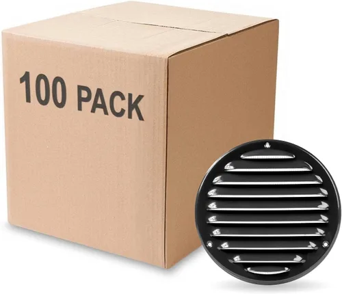 Miniatura 24 de Cubierta para salida de ventilación – Ventilación redonda de Soffit – Rejilla de ventilación – Cubierta de rejilla – Malla mosquitera integrada