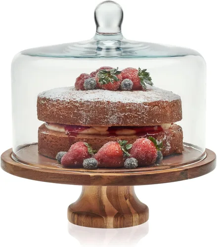Miniatura 12 de Libbey Selene Juego de Soporte de Servicio de 3 Niveles, Elegante Soporte de Postre de Vidrio de Estilo Curvo, Soporte de Postre de 3 Niveles Apto