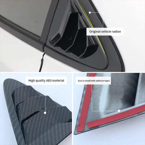 Miniatura 4 de Para Toyota Corolla 2020 2021 2022 2023 2024 2025 Rejilla de ventilación para ventana lateral trasera, cubre rejilla decorativa, persianas