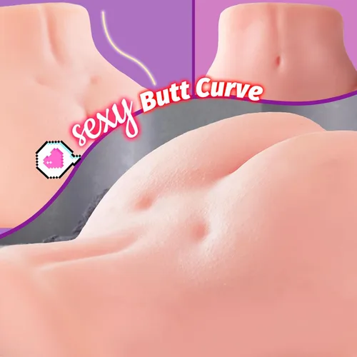 Miniatura 4 de Muñeca Sexual Masculina de 4.2 Libras, Juguetes Sexuales para Hombres con Labios Vaginales Ajustados, Masturbador Portátil de Bolsillo con Canal