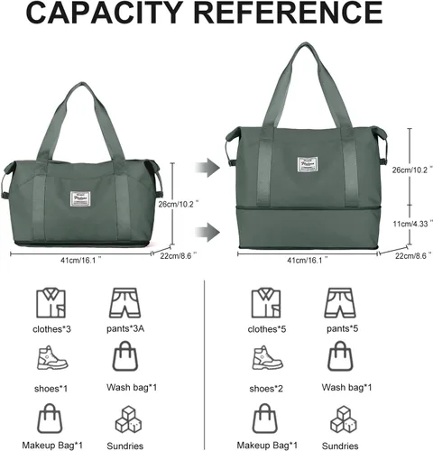 Miniatura 2 de Bolsa de viaje - 3, A6-verde, Bolsa de viaje