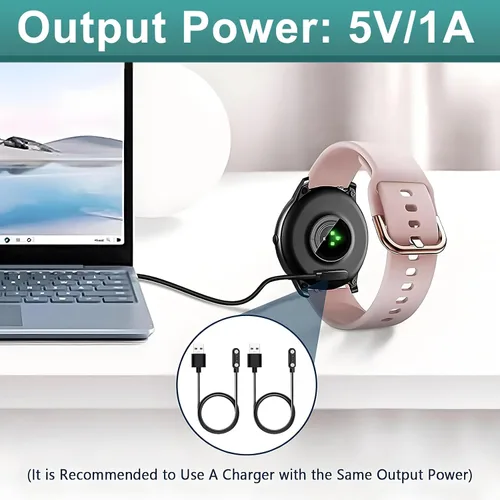 Miniatura 5 de 2 cargadores universales de reloj inteligente, cable de carga USB magnético de 2 pines de 0.157 in, cable de carga de repuesto universal para reloj