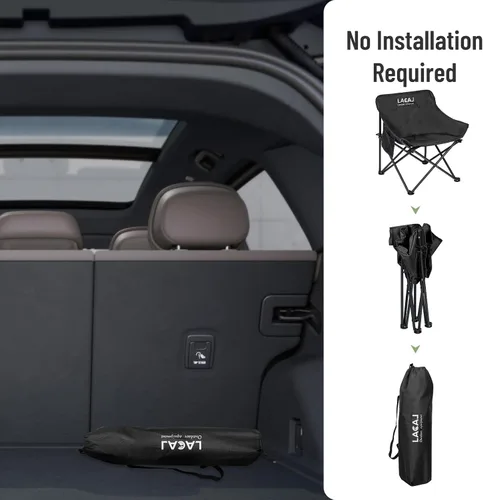 Miniatura 7 de G2 GO2GETHER Silla de camping portátil, silla plegable al aire libre, silla de mochilero de tela Oxford con marco de aluminio, soporte de 264