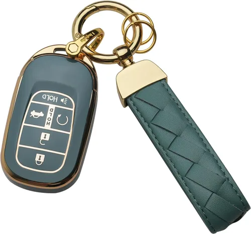 Funda para llavero Honda compatible con llave inteligente Accord Civic HR-V CR-V Pilot Sport SI EX EX-L Touring 2022 2023 2024 2025 (azul)
