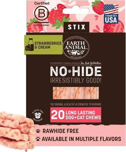 Miniatura 33 de Earth Animal No Hide Stix - Palitos masticables de larga duración sin piel para perros pequeños, libres de cuero, sabor a carne de res - 30