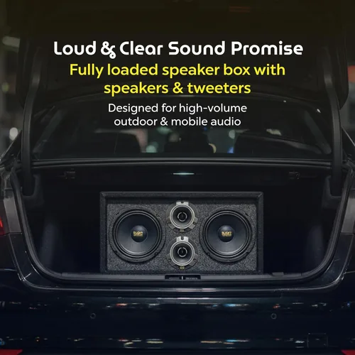 Miniatura 5 de Bass Rockers Caja de Chuchera Cargada de 6.5" con Altavoces de 6.5" para Exteriores, Hogar y Tweeters de 800W - Mejor para Vehículos UTV, ATV