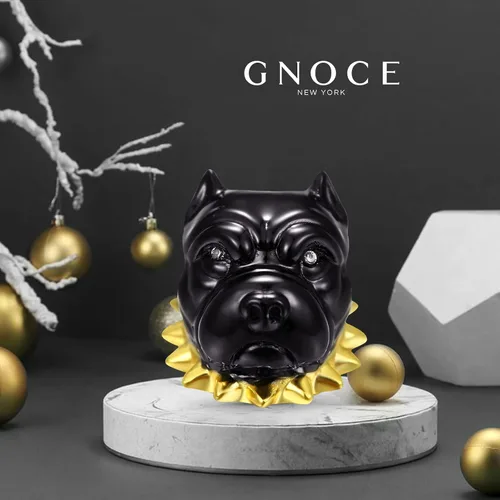 Miniatura 3 de GNOCE Abalorio de plata de ley para perro chapado en negro para pulsera o collar de mascotas para mujeres y niñas