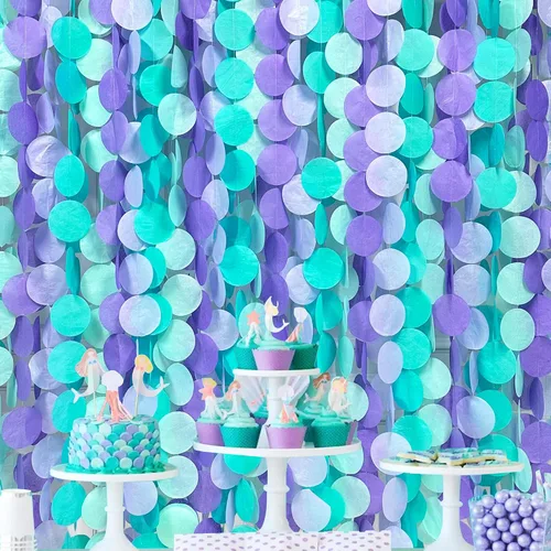 Miniatura 26 de Decoración para fiestas: telón de fondo amarillo degradado y papel de seda para cumpleaños, baby shower y más