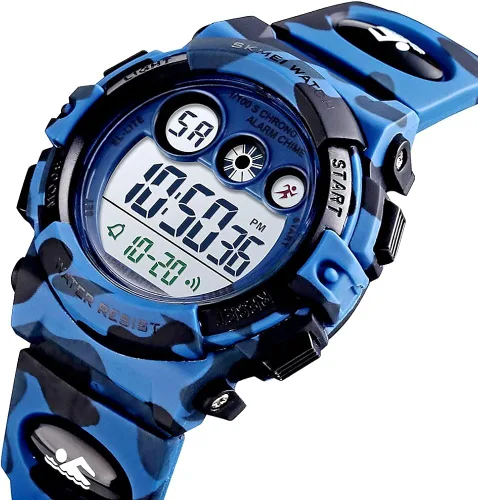 Miniatura 2 de GOLDEN HOUR Relojes para niños, deportes digitales, impermeables, para niños y niñas, para exteriores, alarma de 1224 horas, retroiluminación