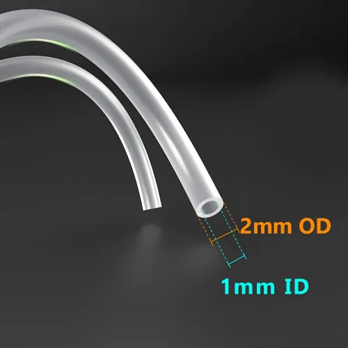 Miniatura 2 de Feelers - Tubo de silicona de alta resistencia de 1mm ID x 2mm OD de grado alimenticio de alta temperatura y silicona pura, tubo de silicona de alta