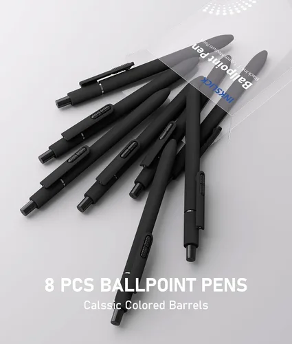 Miniatura 5 de 16 bolígrafos negros - bolígrafos de bola de punta media de 1.0 mm Bolígrafo retráctil de escritura suave para enfermeras, hombres, mujeres