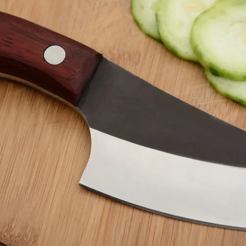 Miniatura 8 de Lifespace Cuchillo de chef estilo vikingo con mango de madera y funda