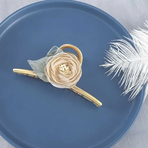 Miniatura 2 de Bohend Pinza para el pelo de flor grande, antideslizante, grueso, fuerte, accesorios de peinado para mujeres y niñas