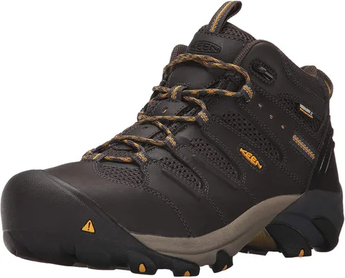 Botas de trabajo impermeables con puntera de acero de altura media Lansing Mid para hombre, de KEEN Utility oliva (Raven/Tawny Olive)