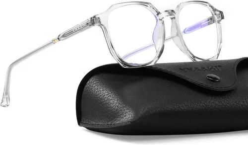 Miniatura 15 de Gafas de luz azul para hombres y mujeres, 99% bloqueador de luz azul, protección UV. Ideal para uso en computadora, juegos, lectura. Negro