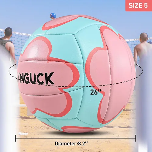 Miniatura 6 de SYNGUCK Size 5 Volleyball,Official Soft Indoor Outdoor Volleyballs Sports Training Game Play Ball for Youth, Teenager, Adult