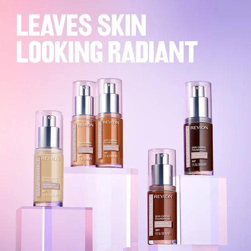 Miniatura 12 de Revlon Illuminance - Base líquida para el cuidado de la piel, ácido hialurónico, fórmula hidratante y nutritiva con cobertura media, bronceado claro