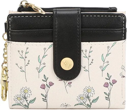 Miniatura 29 de Farcauo Cartera para Mujer delgada con Flores Kawaii, Carteras para Mujeres, Cartera Linda y delgada para Mujeres, Contemporáneo