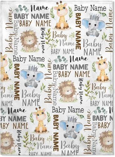 Miniatura 11 de FLOCHIL Manta de bebé personalizada para niños, manta de bebé personalizada con nombre, manta de bebé occidental personalizada, regalo para baby