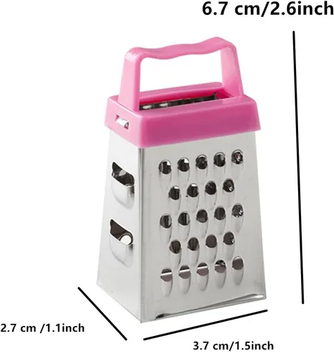 Miniatura 2 de Mini rallador de queso, 3 ralladores de caja pequeña de acero inoxidable, rallador profesional para rebanar queso, jengibre, verduras