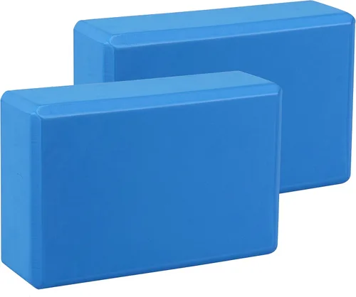 Miniatura 14 de EXERZ Bloques de yoga, paquete de 2, bloques de gimnasio, ladrillos de entrenamiento de fitness, soporte de mano elástico para pilates