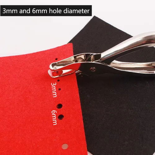 Miniatura 3 de HZMM Perforadora de un solo agujero de 1/4 y 1/8 pulgadas, 2 perforadoras de papel circulares de mano con capacidad de 8 hojas, máquinas