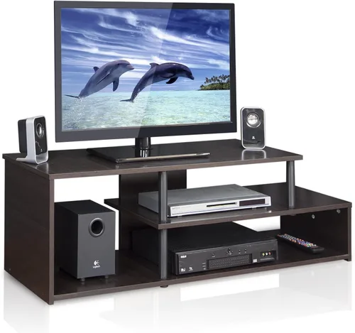 Miniatura 6 de Furinno Econ - Soporte de televisor de baja altura, color negro