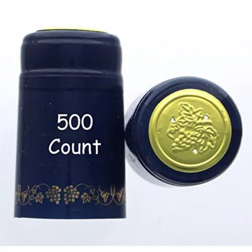 Miniatura 2 de Azul con uvas doradas PVC Shrink Capsules-500 Count