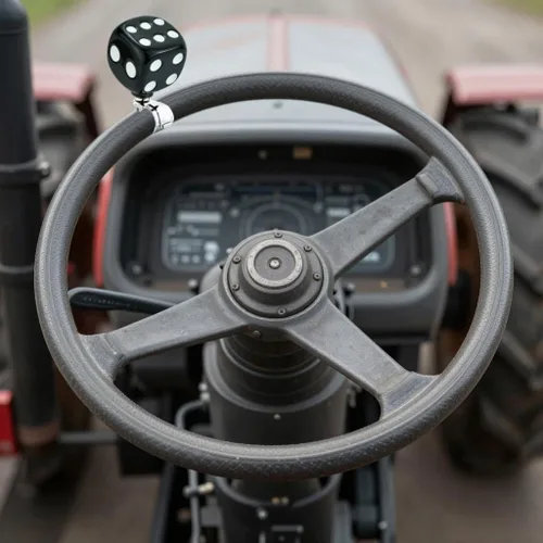 Miniatura 6 de Lunsom Rueda giratoria para volante, con forma de dados, perilla de rueda giratoria de automóvil, mango de potencia suicida, ayuda de conducción