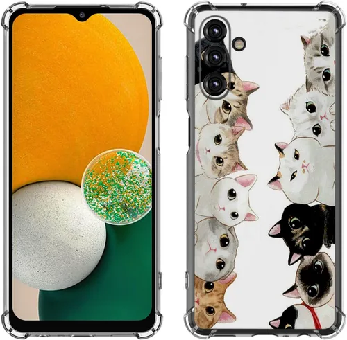 Miniatura 47 de Samsung Galaxy A14 5G - Funda para teléfono celular, diseño de flores de mariposa azul, a prueba de golpes, TPU con bordes elevados, compatible