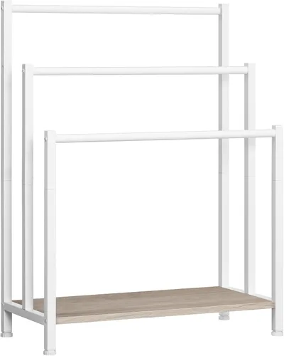 Miniatura 11 de HOOBRO Toallero de pie independiente, estante de manta de 3 niveles, soporte para mantas para baño, 16.9 pulgadas de largo x 11 pulgadas de ancho x