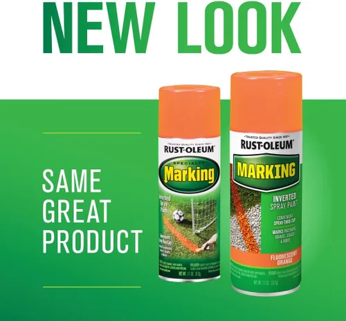 Miniatura 2 de Rust-Oleum 1987830 Pintura en aerosol para marcado especial, 11 onzas, naranja fluorescente