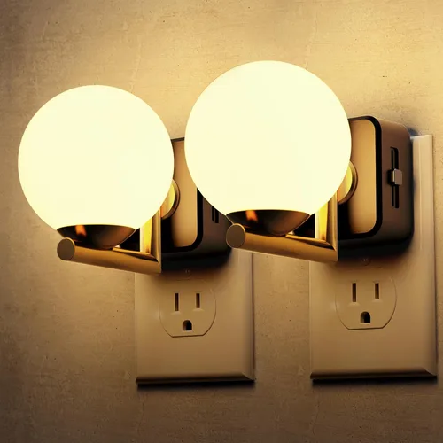 Miniatura 33 de Luz nocturna para enchufar en la pared, regulable, con sensor crepuscular, 3 colores de luz, blanco suave, blanco frío y ámbar, brillo ajustable