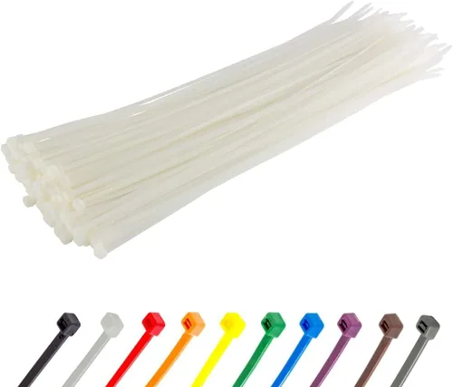 Miniatura 83 de GTSE - Paquete de 100 bridas con cremallera de 20.3 cm, color plateado/gris, 8.06 kg de resistencia, bridas de nailon grises resistentes a los rayos