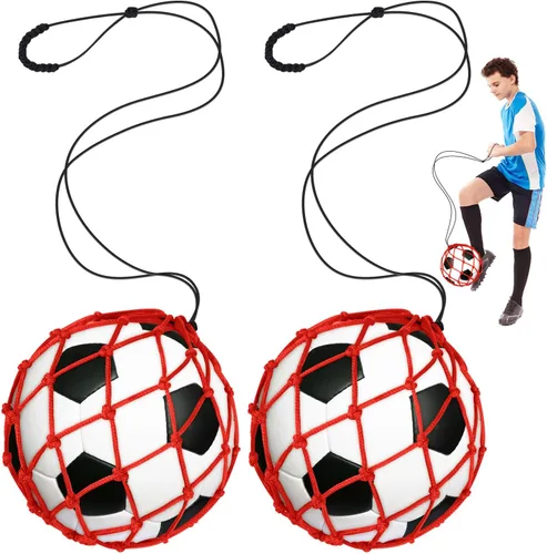 Miniatura 11 de Soccer Kick Trainer 2 Psc with Return Net - Football Training Equipment for Boys & Girls - Practice Gear Compatible with Size 3 4 5 Balls