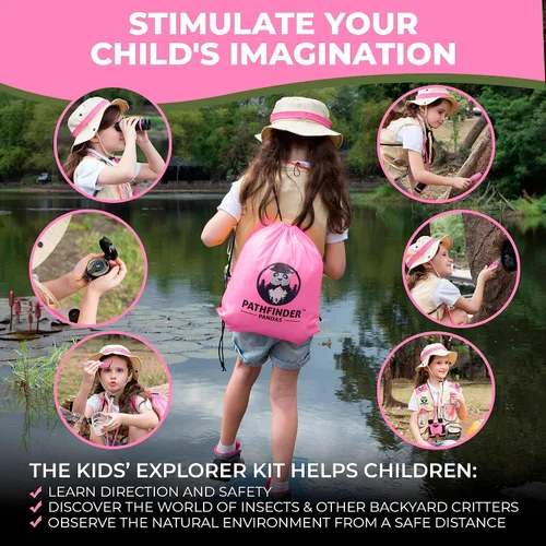 Miniatura 4 de Kit de explorador para niños con chaleco de safari y sombrero para niños y niñas de 3 a 7 años, disfraz de safari y disfrazarse como guardián